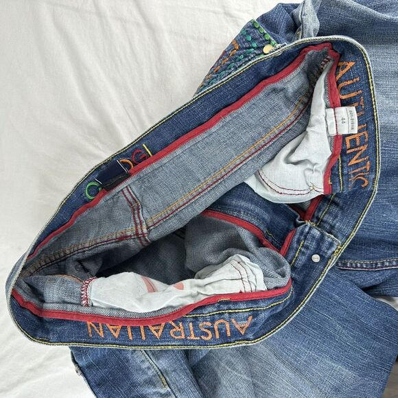RARE VTG Coogi Jeans Australia Denim Embroidered Stitch Baggy Rap Hip Hop 44x34 - Picture 10 of 13